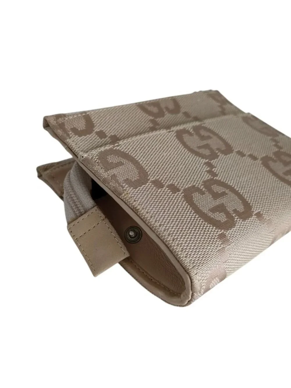 Gucci GG Canvas Coin Card Case Wallet Purse 030 Beige